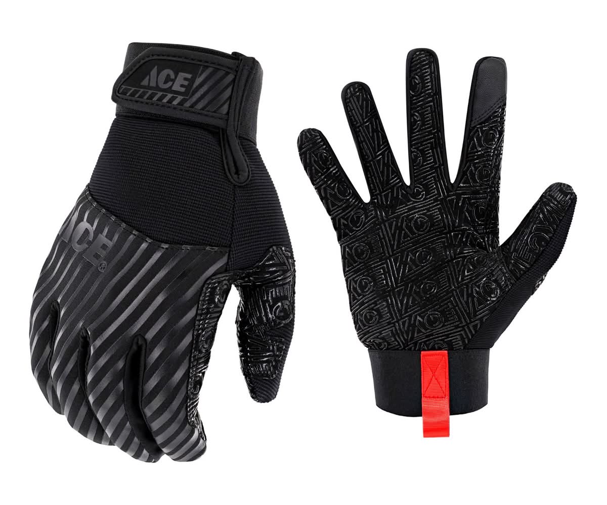Ace Extreme High Performance Grip Gloves Black L 1 Pk