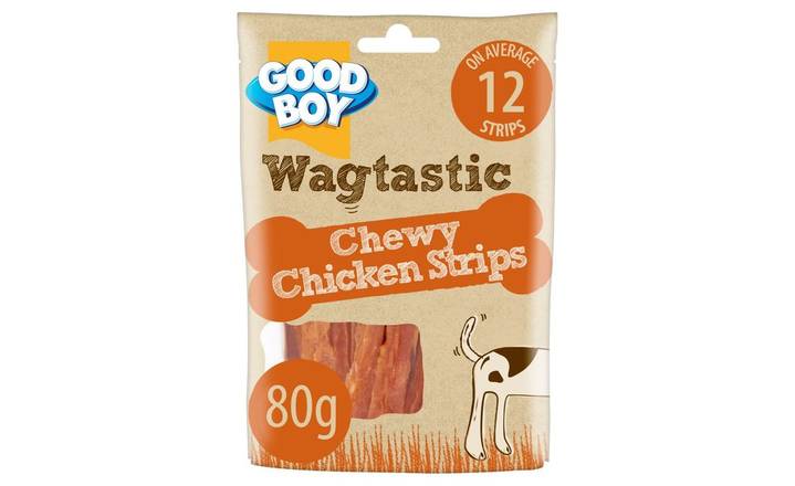 Good Boy Wagtastic Yummy Dog Treats Chewy Chicken Strips 80g (392025)