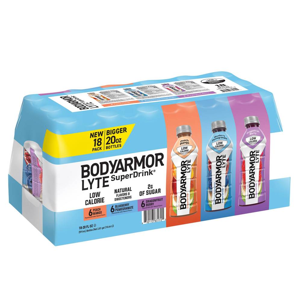 Body Armor Lyte SuperDrink, Variety Pack, 20 fl oz, 18-count