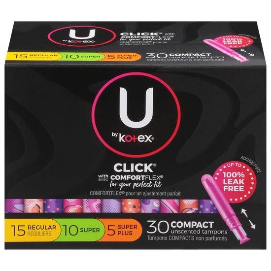 U By Kotex Unscented Compact Tampons