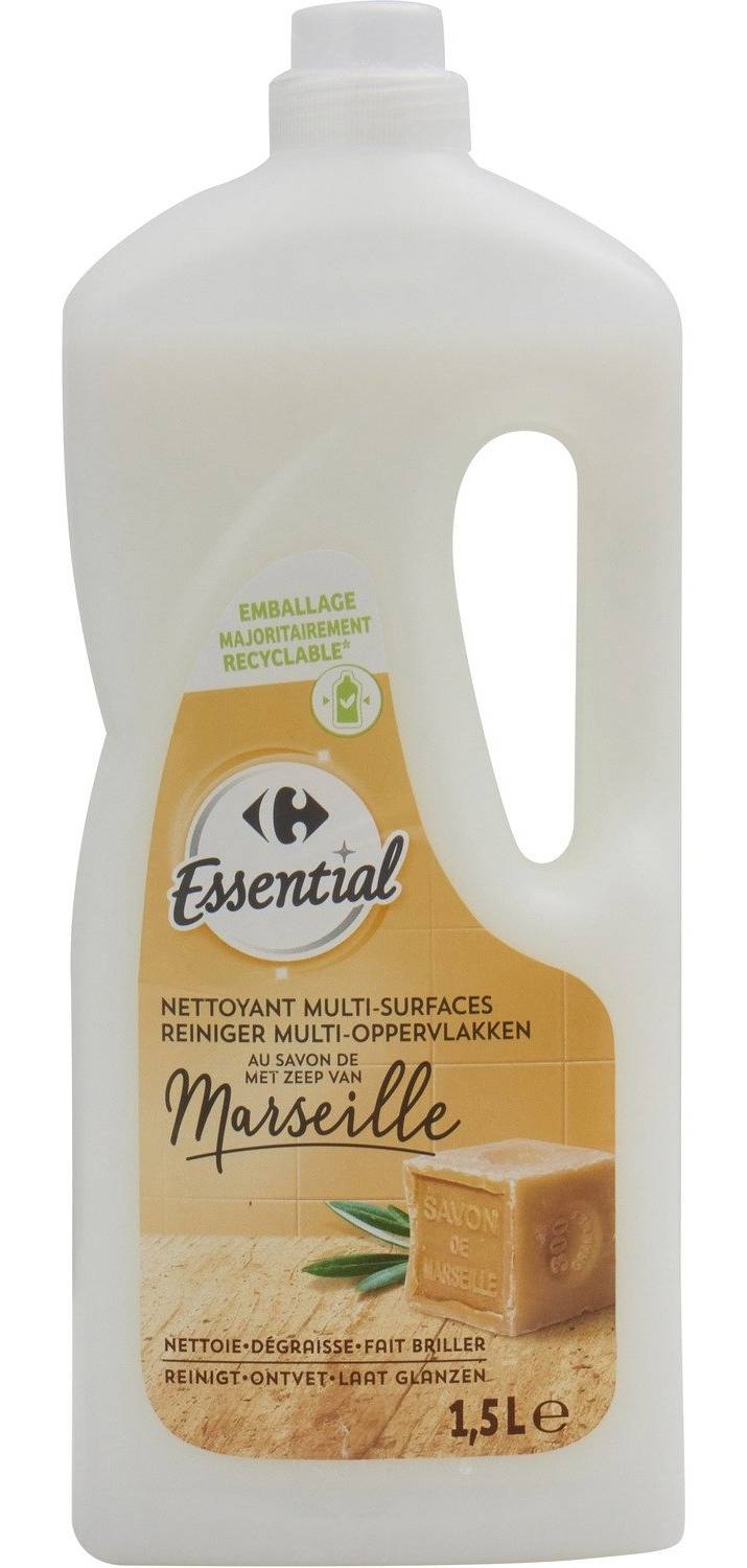 Carrefour Essential - Nettoyant multi-surfaces savon marseille (1,5L)