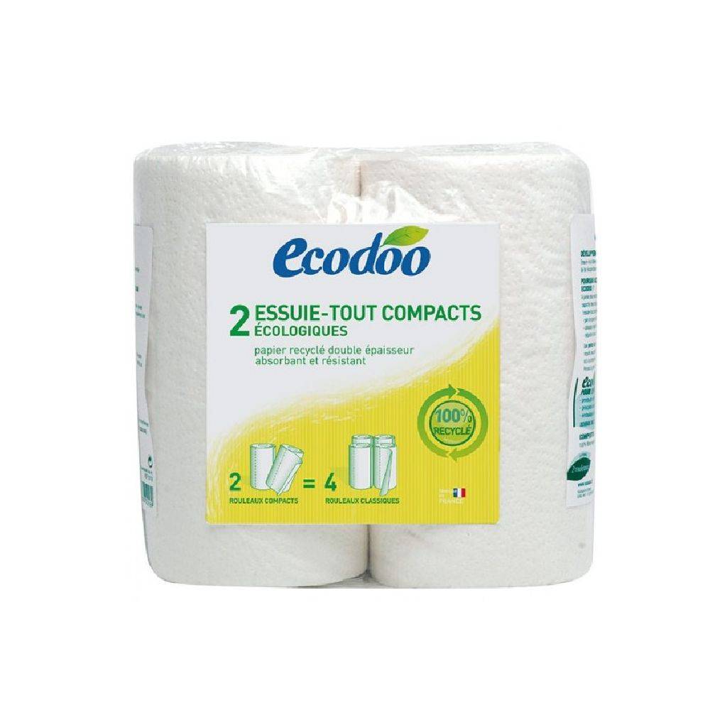 Ecodoo - Rouleaux d'essuie tout écologiques compacts (2 pièces)