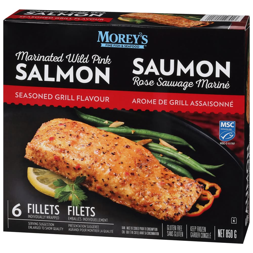 Morey'S Saumon Rose Sauvage Mariné 850 G / Morey'S Marinated Wild Pink Salmon 850 G
