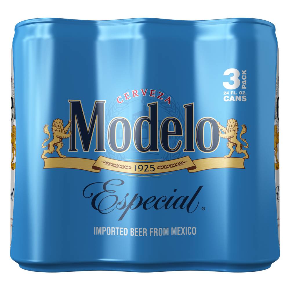 Modelo Especial Mexican Pale Lager Beer (3 pack, 24 fl oz) (orange blossom