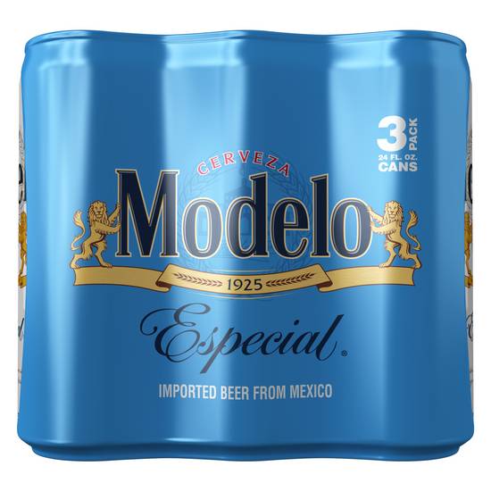Modelo Especial Mexican Pale Lager Beer (3 pack, 24 fl oz) (orange blossom-honey)