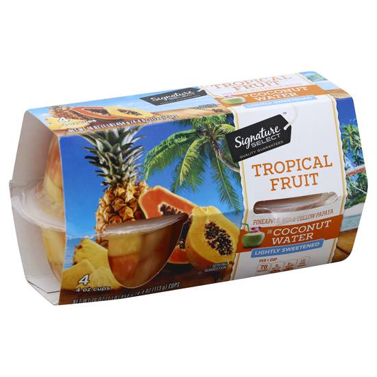Signature Select Tropical Fruit in Coconut Water Cups (4ct, 4 oz)