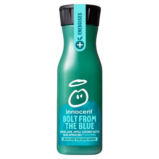 innocent Plus Bolt From the Blue Guava, Lime, Apple, Coconut Water & Blue Spirulina Juice (330ml)