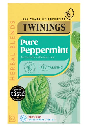 Twinings Peppermint, Pure Herbal Blends Brew Hot Tea Bags (20 pack)