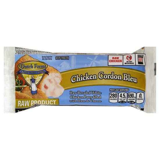 Dutch Farms Raw Chicken Cordon Bleu (5 oz)