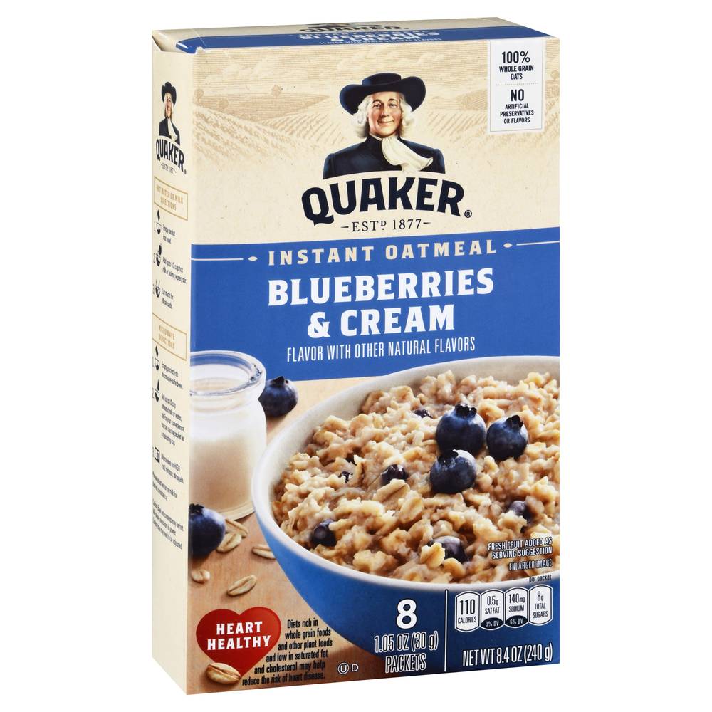 Quaker Instant Oatmeal (blueberries-cream)