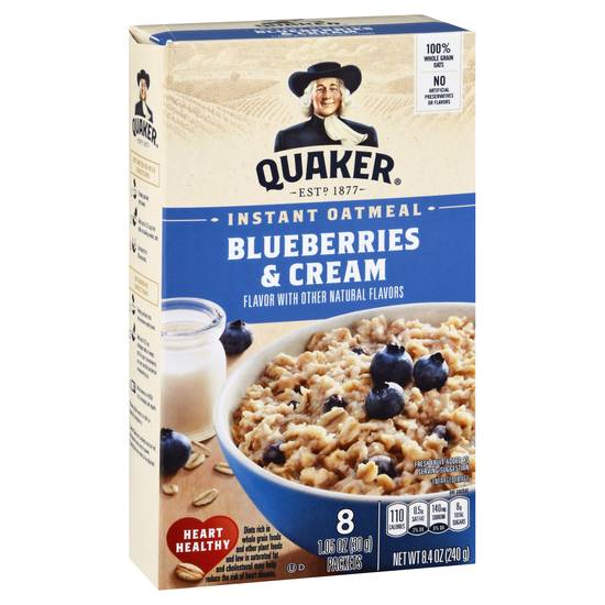 Quaker Blueberries & Cream Instant Oatmeal