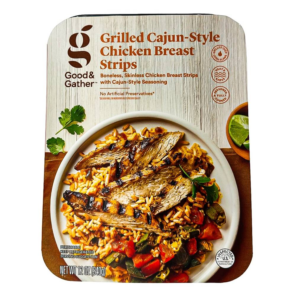 Good & Gather Cajun Seasoned Grilled Chicken Breast Strips (12 oz)