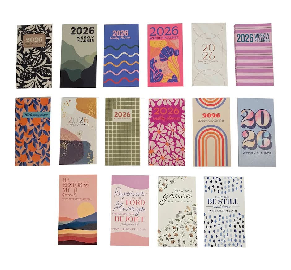 2026 Weekly Planner, Assorted Designs, 1-ct.