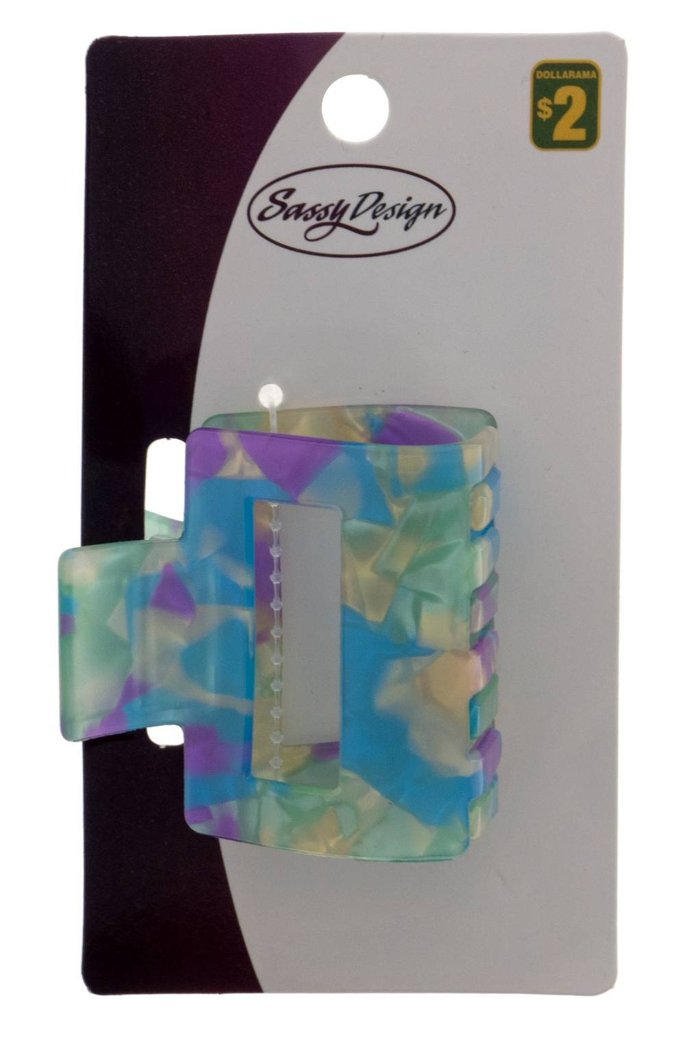 Sassy design pince à cheveux marbrée - sassy design marbled hair claw clip