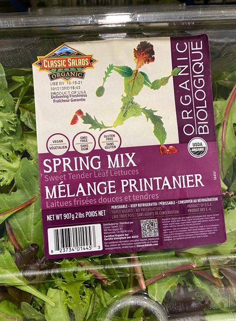 Organic Spring Mix - 2 lbs (1 Unit per Case)