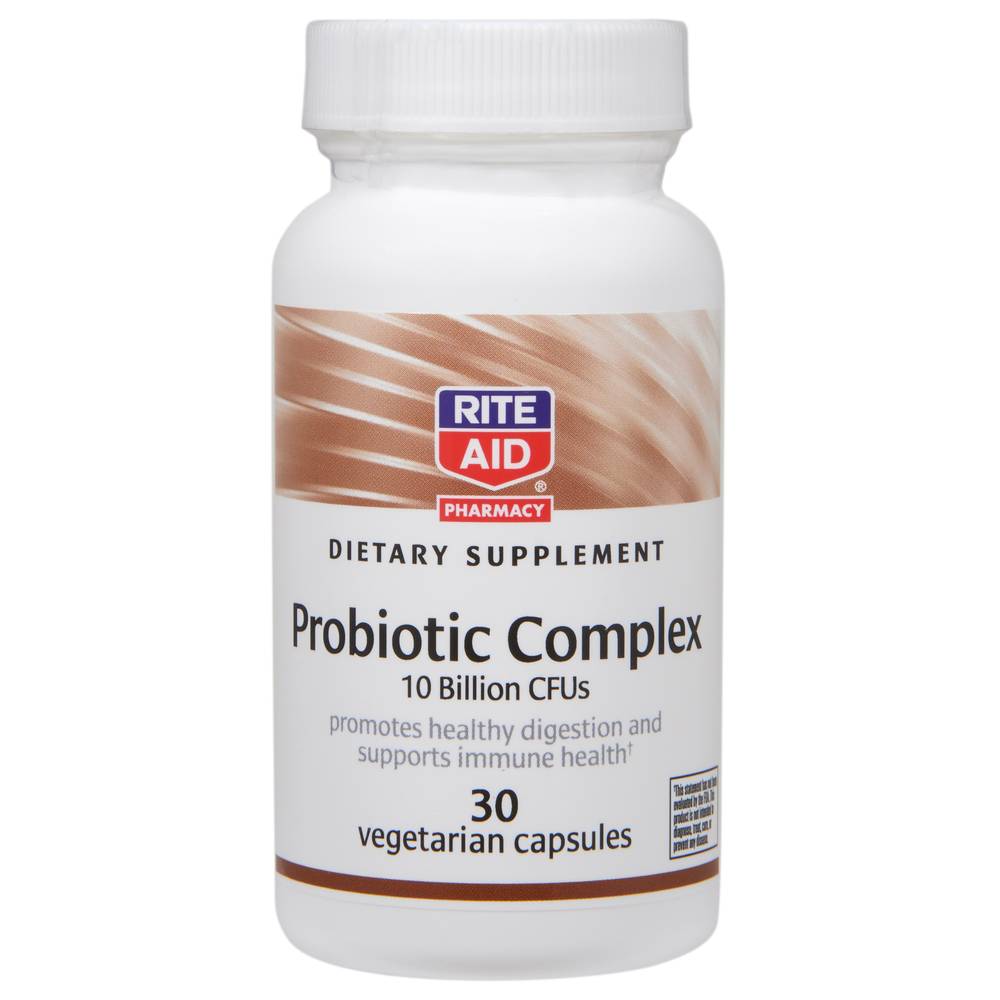 Rite Aid Probiotic Complex 10 Billion Cfus Vegetarian Capsules (30 ct)