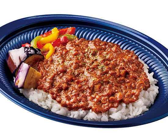 大豆ミートのキ�ーマカレー Soy meat keema curry and rice