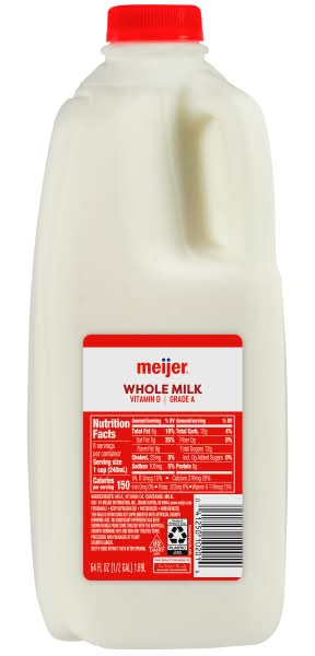 Meijer Vitamin D Grade a Whole Milk (0.5 gal)