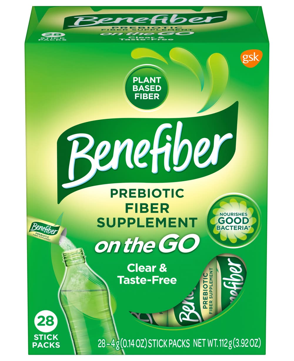 Benefiber Prebiotic Fiber Supplement Powder packs (4 oz)