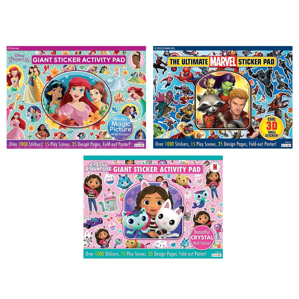 Giant and Marvel Wall Sticker Activity Pad Set (3Y+)