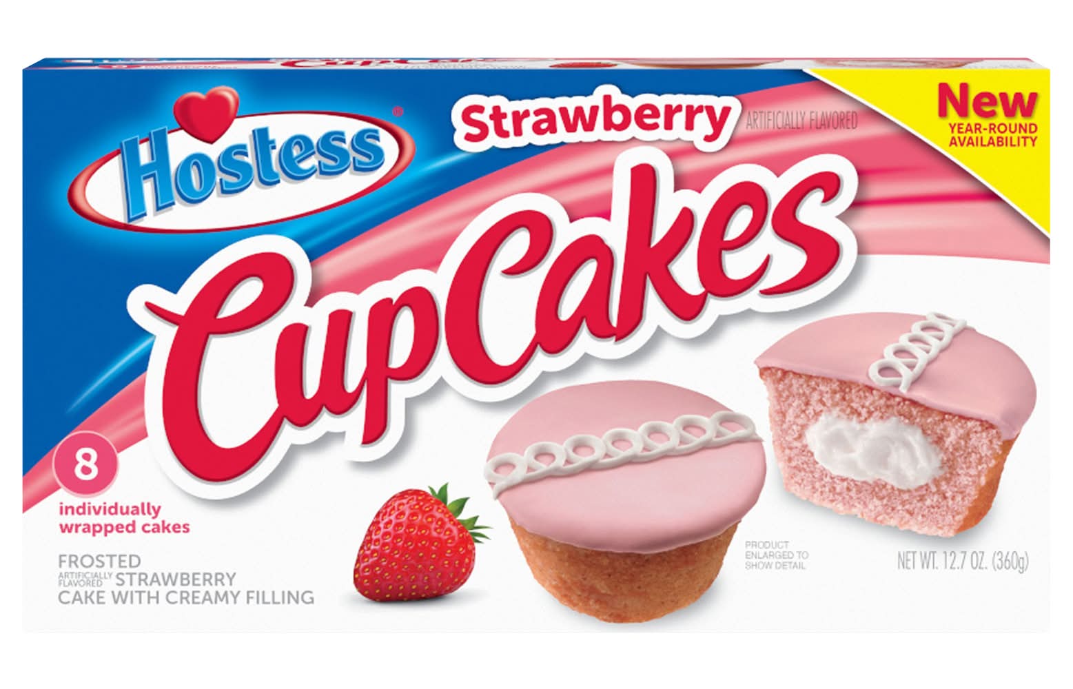 Hostess Cup Cakes, Strawberry (12.7 oz, 8 ct)