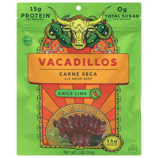 Vacadillos Carne Seca Chile Lime Air Dried Beef (2 oz)
