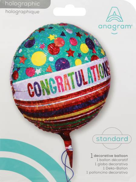 Anagram Decorative Balloon, Standard, Holographic