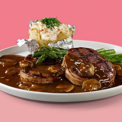 Filete de Res con Salsa de Champiñones