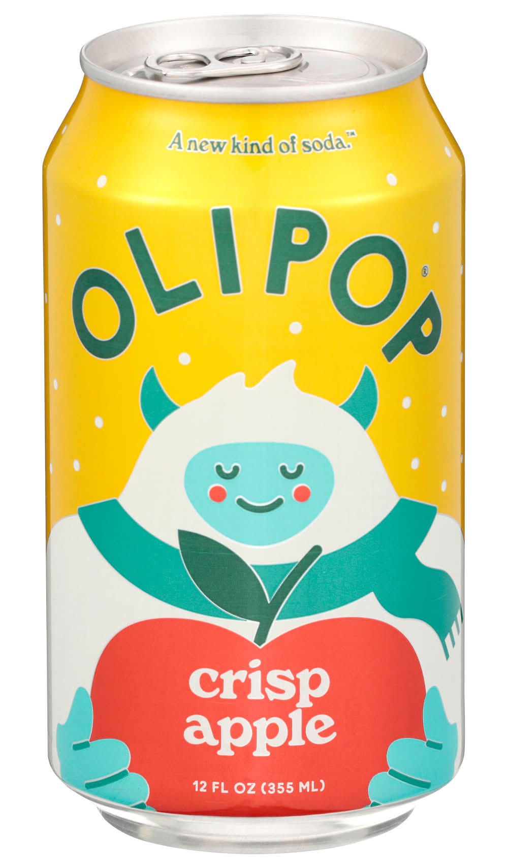 Olipop Prebiotic Soda, Crisp Apple (12 fl oz)