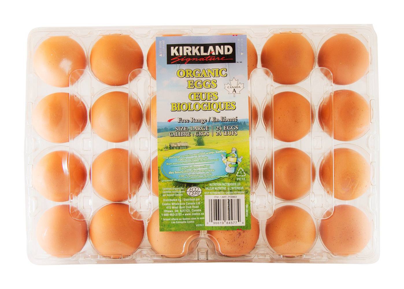 Kirkland Signature - Gros Œufs Biologiques Et Élevées En Liberté, 24-Unités / Kirkland Signature Organic Eggs, Large (24 ct)