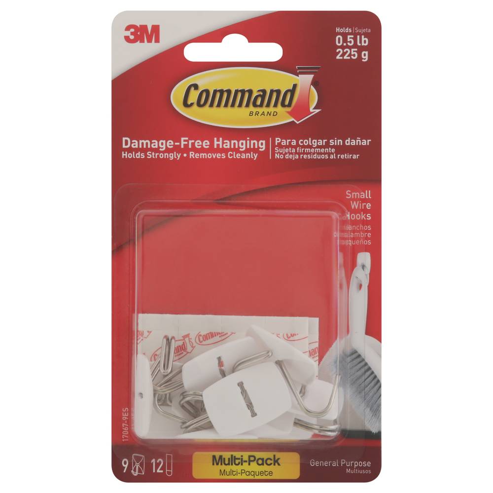 Command Damage-Free Hanging Wire Small Hooks (1 set)