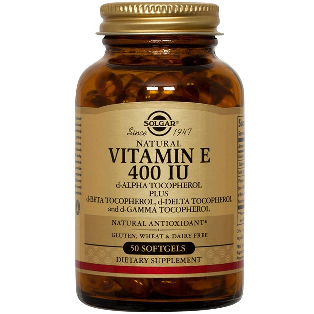 Solgar Natural Vitamin E Softgels