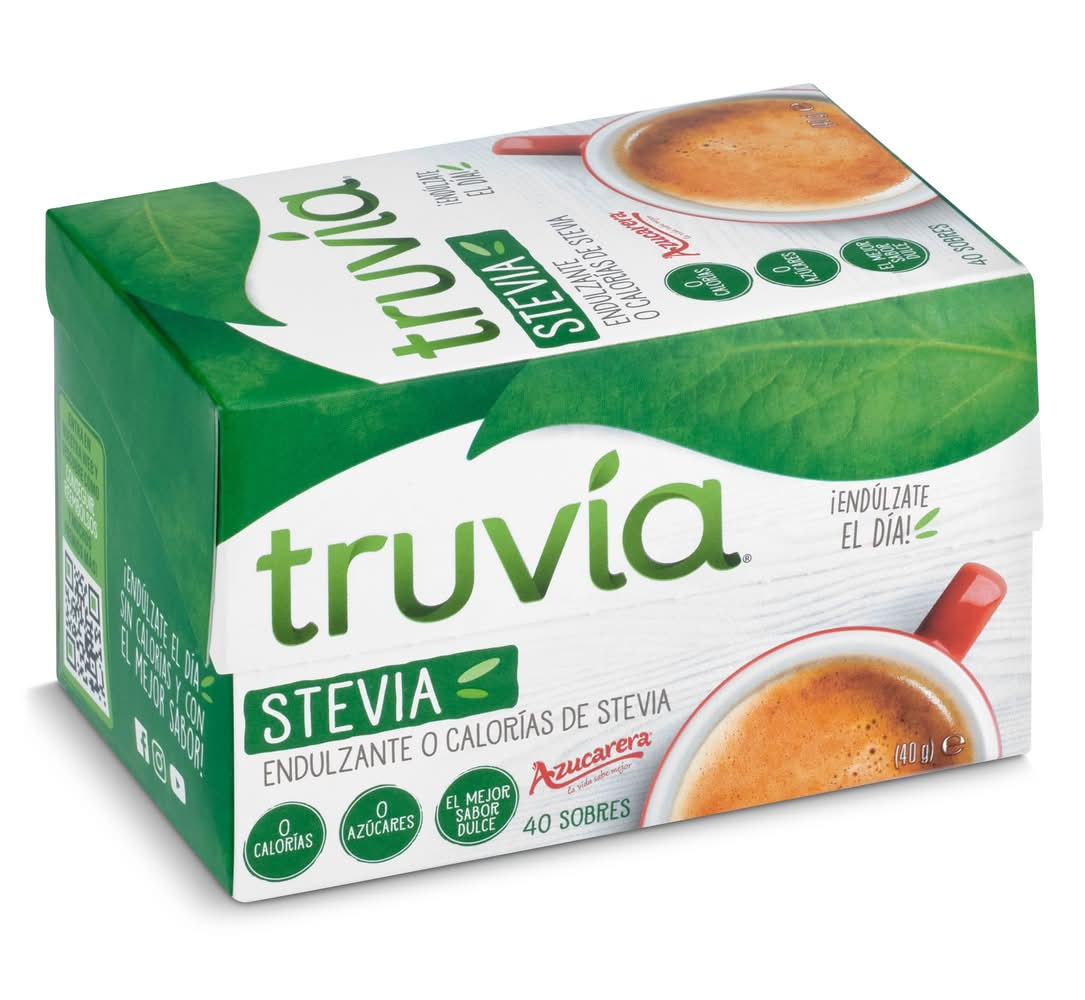 Endulzante De Stevia 0 Calorías Truvia Caja 40 Unidades