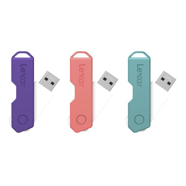 Lexar Jumpdrive Twistturn2 Usb 2.0 Flash Drive, 64gb, Assorted Colors