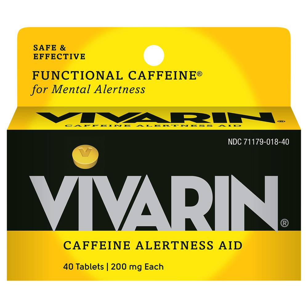 Vivarin Functional Caffeine Alertness Aid 200 mg Tablets (40 ct)