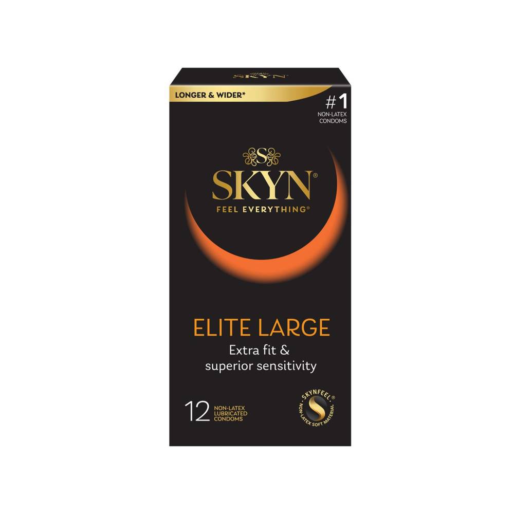 Skyn Elite Large Non-Latex Condom, 12 Ct