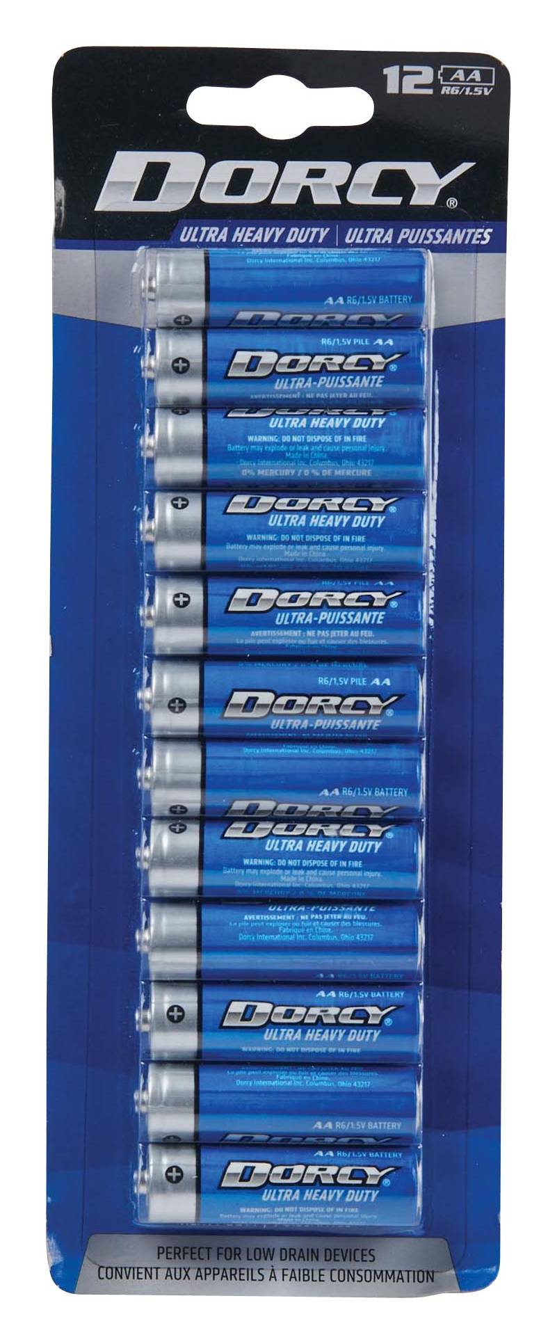 Piles AA ultra puissantes Dorcy - emb. de 12 / Dorcy Ultra Heavy Duty AA Batteries, Blue, 12-Pack