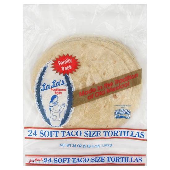 La La's Flour Tortillas Taco Size Family pack (24 ct)