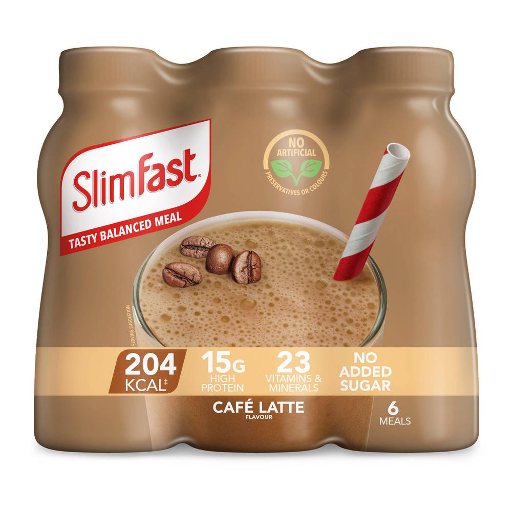 Slimfast Ready To Drink Café Latte x6 325ml