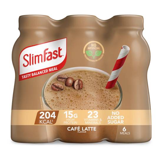 Slimfast Ready To Drink Café Latte x6 325ml