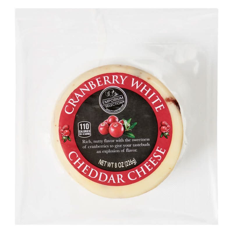 Emporium Selection White Cheddar Cheese, Cranberry (8 oz)