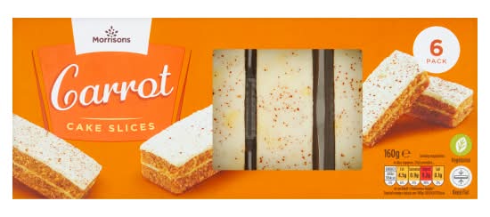 Morrisons Vanilla, Carrot Cake Slices (6 pack)
