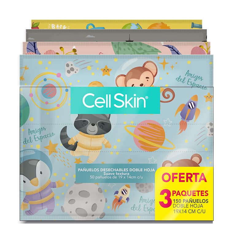 Cell Skin Pañuelos Flowpack 3x50 Unidades