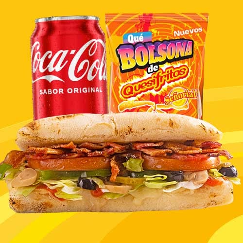 Combo Sandwich BLT + Bolsona Señorial Variedad 25g+ Coca Cola Lata 12 oz