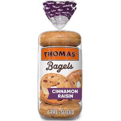 Thomas' Cinnamon Raisin Pre-Sliced Bagels (6 ct)