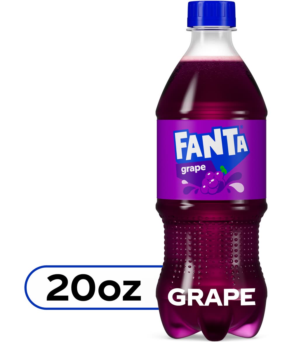 Fanta Flavored Soda, Grape (20 fl oz)