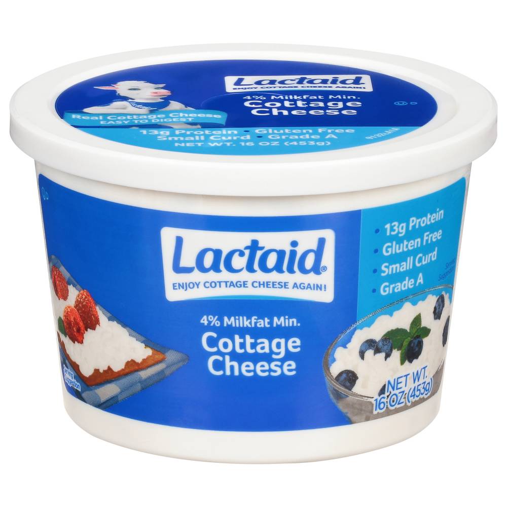 Lactaid Small Curd 4% Milkfat Cottage Cheese (16 oz)