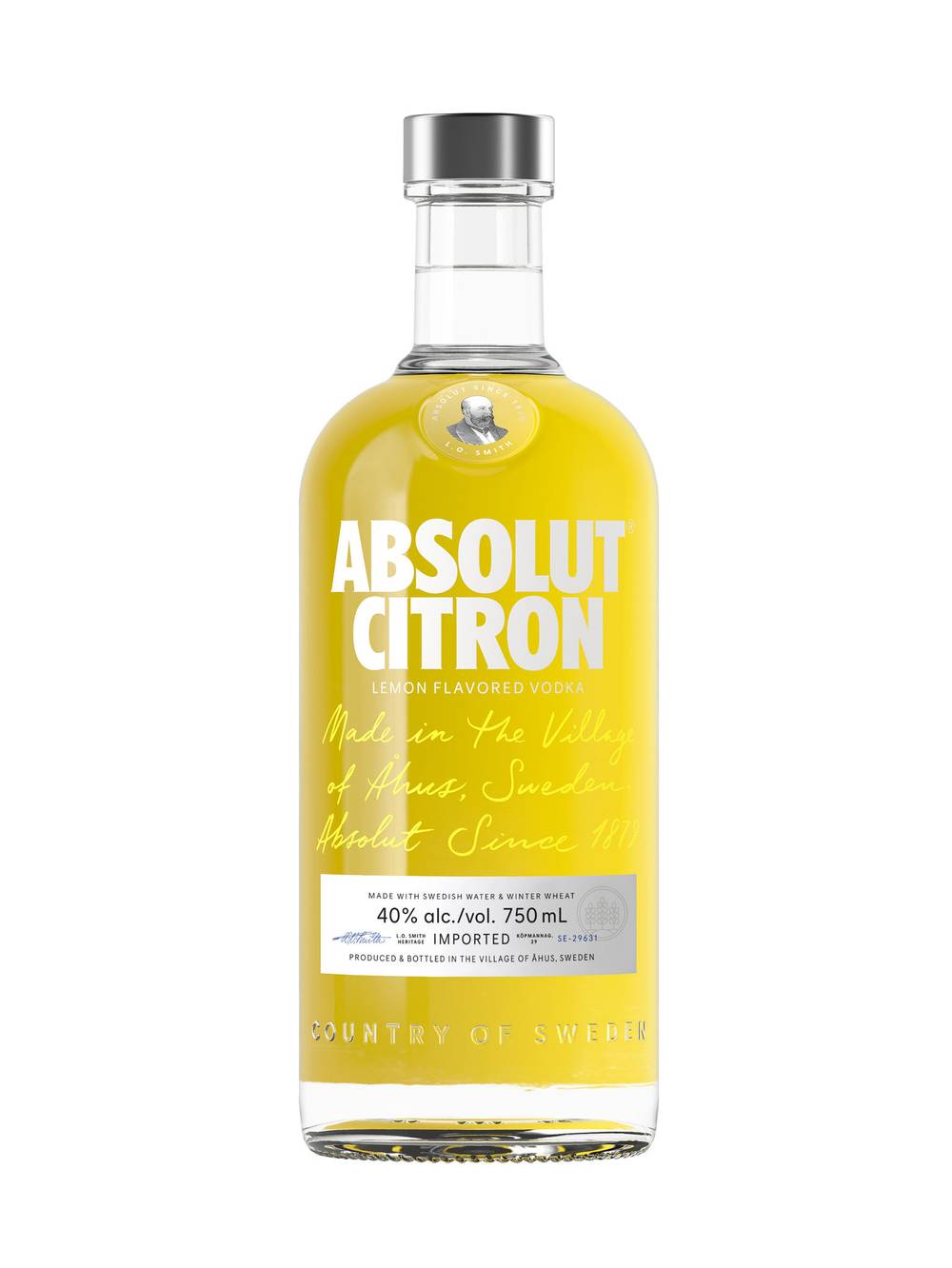 Absolut Citron Lemon Flavored Vodka (750 ml)
