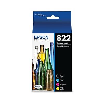 Epson 822 Durabrite Ultra Black and Cyan Magenta Yellow Ink Cartridges (4 ct)