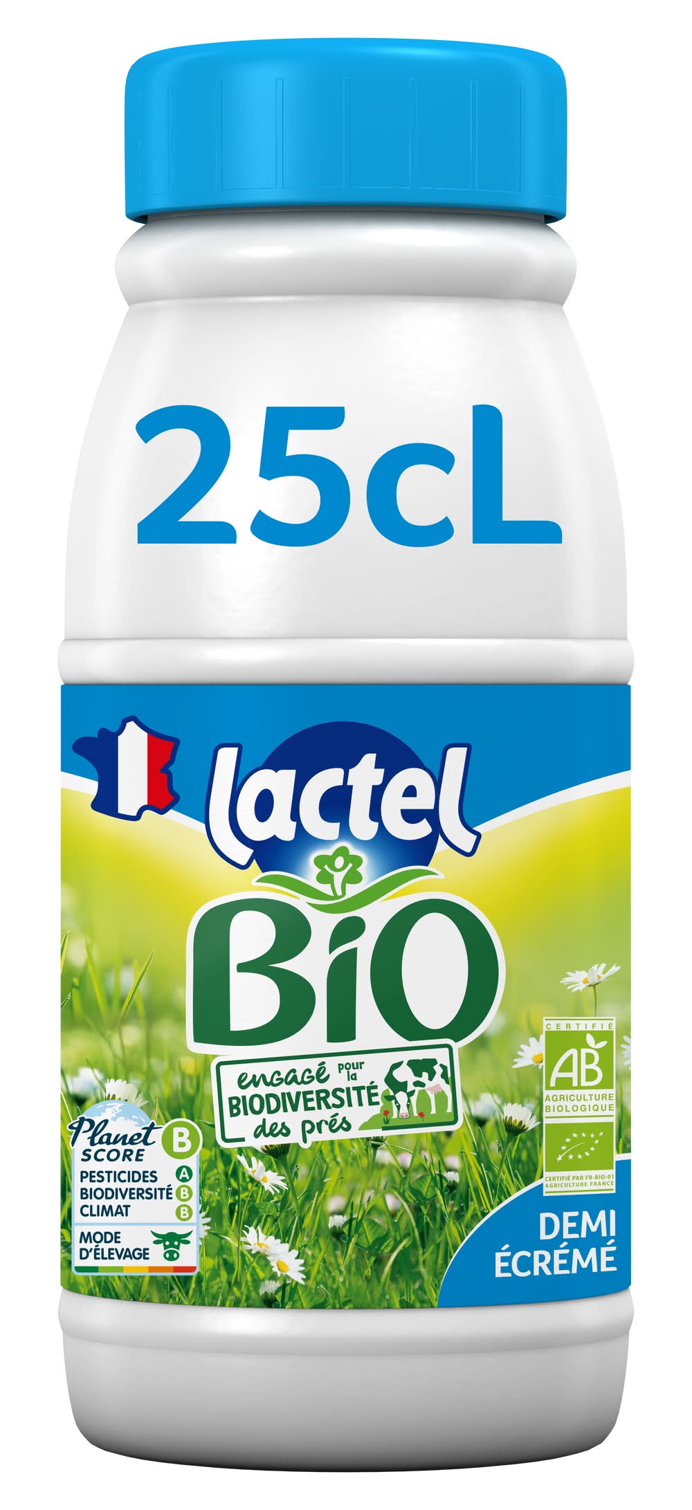Lactel - Lait demi écrémé bio (250ml)